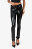 Versace Black Vinyl Front Skinny Jeans size 26