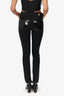Versace Black Vinyl Front Skinny Jeans size 26