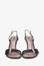 Louis Vuitton Black Patent Leather Strappy Sling Back Heels Size 39.5