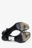 Louis Vuitton Black Patent Leather Strappy Sling Back Heels Size 39.5