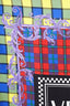 Versace Multicolour Silk Printed Plaid Printed Scarf