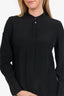 Dion Lee Black Silk Button Down Blouse Size 8