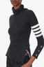 Thom Browne Dark Grey Knit Cashmere Turtle Neck Sweater Size 38