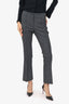 Helmut Lang Grey Wool Houndstooth Straight Pants Size 0