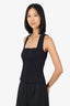 Versace Black Sleeveless Zip Up Top Size 38