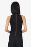 Versace Black Sleeveless Zip Up Top Size 38