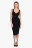 Victoria Beckham Black/Navy Bustier Bodycon Dress Size 4