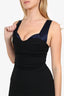 Victoria Beckham Black/Navy Bustier Bodycon Dress Size 4