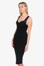 Victoria Beckham Black/Navy Bustier Bodycon Dress Size 4