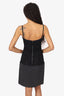D&G Black/GREY Lace/Wool Mini Dress size 40