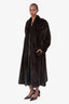 Vintage Brown Mink Long Coat Estimated Size L