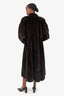 Vintage Brown Mink Long Coat Estimated Size L