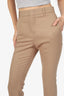 Gucci Beige Wool/Cashmere Straight Leg Trousers Size 40