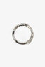 Saint Laurent Silver Tone Logo Monogram Ring Size 6