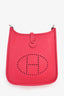 Hermès 2021 Pink Leather Evelyn TPM Crossbody PHW