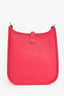 Hermès 2021 Pink Leather Evelyn TPM Crossbody PHW