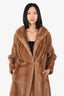 Vintage Light Brown Mink Coat with Hand Warmer
