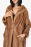 Vintage Light Brown Mink Coat with Hand Warmer