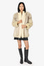 Vintage Cream Fox Fur Short Coat Estimated Size S