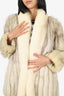 Vintage Cream Fox Fur Short Coat Estimated Size S