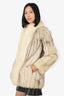 Vintage Cream Fox Fur Short Coat Estimated Size S