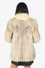 Vintage Cream Fox Fur Short Coat Estimated Size S