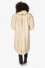 Vintage Cream Fox Fur Long Coat Estimated Size M