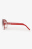 Dolce & Gabbana Red Aviator Sunglasses