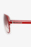 Dolce & Gabbana Red Aviator Sunglasses