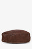 Brunello Cucinelli Brown Leather Shearling Trim Tote