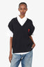 Ami Paris Black Heart Logo Knit Vest size XL