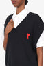 Ami Paris Black Heart Logo Knit Vest size XL