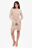 Balmain Pink Tweed Fringed Mini Dress Size 38