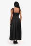 Miss Circle Black Satin Drop Waist Maxi Dress Size XS