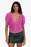 For Love & Lemons Fuchsia Fuzzy Cardigan Size XS