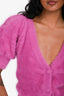 For Love & Lemons Fuchsia Fuzzy Cardigan Size XS