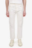 Haider Ackermann White Denim Straight Leg Jeans Size 46 Mens