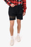 Raf Simons SS18 Black Printed Shorts Size 46 Mens