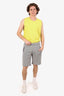 Raf Simons White/Navy Bermuda Shorts Size S Mens