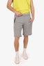 Raf Simons White/Navy Bermuda Shorts Size S Mens