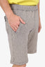 Raf Simons White/Navy Bermuda Shorts Size S Mens