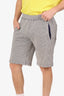 Raf Simons White/Navy Bermuda Shorts Size S Mens