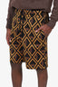 Maison Margiela Black/Yellow Geometric Print Shorts Size 48 Mens
