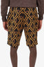 Maison Margiela Black/Yellow Geometric Print Shorts Size 48 Mens