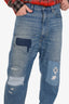 Junya Watanabe Blue Denim Selvedge Stripe Garment-Treated Jeans Size XS Mens