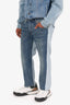 Junya Watanabe Blue Denim Two-tone Cropped Jeans Size M Mens