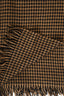 Raf Simons Brown/Black Cashmere/Silk Houndstooth Fringe Scarf