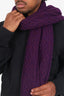 Raf Simons Purple Wool Knit Scarf