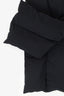Jil Sander Black Padded Logo Patch Scarf