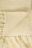 Dries Van Noten Beige Wool Fringe Knit Scarf
